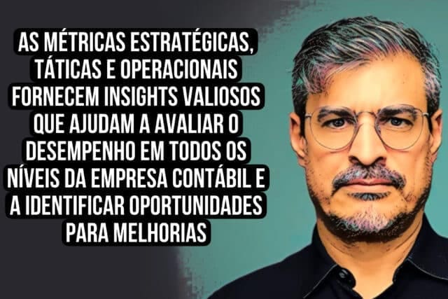 As métricas estratégicas, táticas e operacionais são essenciais para gerir efetivamente um escritório de contabilidade. Elas fornecem insights valiosos que ajudam a avaliar o desempenho em todos os níveis da organização e a identificar oportunidades para melhorias contínuas." Roberto Dias Duarte